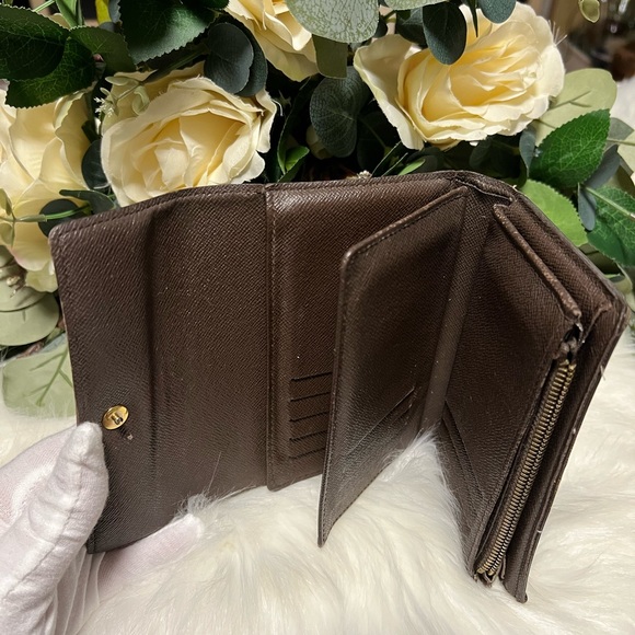 Louis Vuitton Damier Ebene Canvas Alexandra Wallet authentic vintage PRE-OWNED - Picture 16 of 17